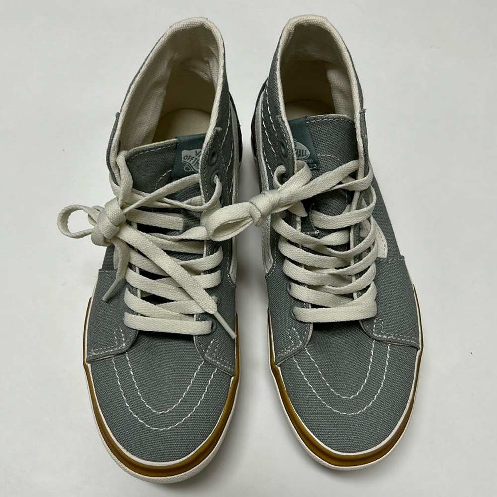 Vans Sk8-Hi Tapered Stacked Platform Canvas Green Milieu Gum Sneakers Women's 7